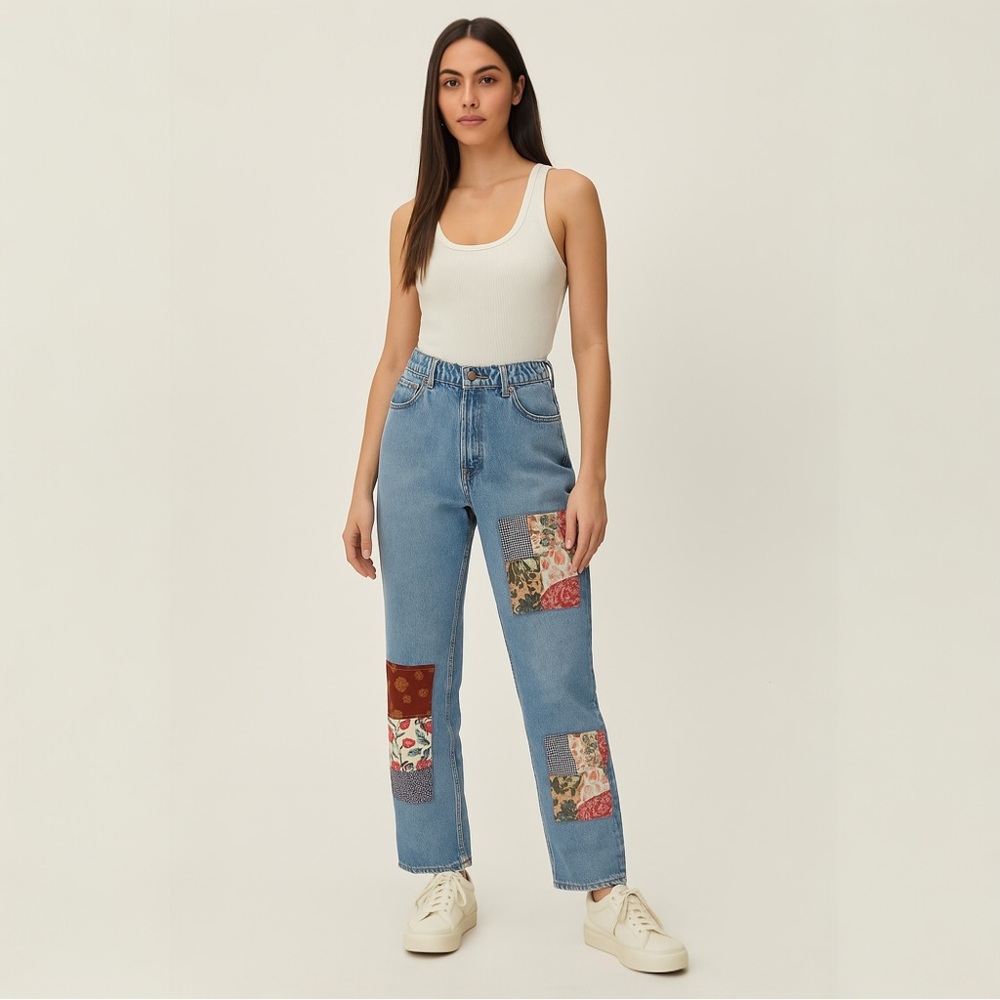 Levi’s X Nasty Gal Patchwork Jeans Embroidered Reworked Denim “After Party”